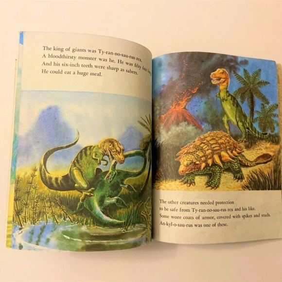 Vintage Dinosaurs A Little Golden Book 1959 by Jane Werner Watson Reprint 308-52 - Picture 5 of 7